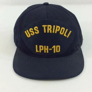 USS Tripoli Navy Adjustable  SnapBack LPH-10 Hat Military